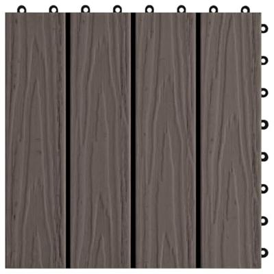 Terrastegels diep relif 30x30 cm 1 m HKC donkerbruin 11 st