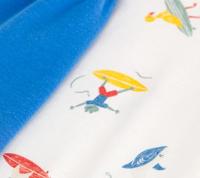 Korte pyjama met surfermotieven voor kinderen PETIT BATEAU wit - thumbnail