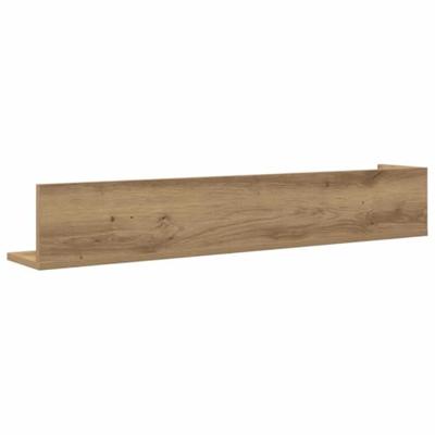 Wandschappen 2 st 100x16,5x16,5cm bewerkt hout artisanaal eiken Wandschappen 2 st 100x16,5x16,5cm bewerkt hout artisanaal eiken