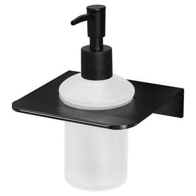 Zeepdispencer Haceka Redefine Aluminium met Mat Glas Mat Zwart Haceka Zeepdispencer Haceka Redefine Aluminium met Mat Glas Mat Zwart Haceka