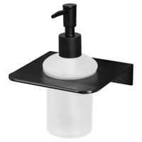 Zeepdispencer Haceka Redefine Aluminium met Mat Glas Mat Zwart - thumbnail