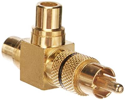 Wentronic 10 stuks adapter - verguld - cinch stekker op 2X cinch koppeling