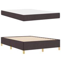 Boxspring bed met matras Donkerbruin en Wit 140 x 200 cm Stof - thumbnail