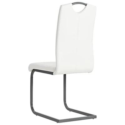 Eetkamerstoelen 2 st kunstleer wit - thumbnail