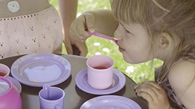 Dantoy koffieset roze, lila 17dlg.