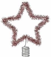 Ginger Ray kerstboom piek ster rozé goudkleurige 26 cm | 20 stuks - thumbnail