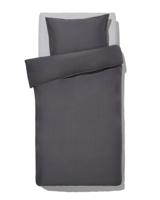 HEMA Dekbedovertrek Percal Katoen 140x200/220 Donkergrijs (donkergrijs) - thumbnail