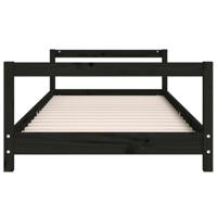 Kinderbedframe 90x200 cm massief grenenhout zwart - thumbnail