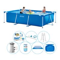 Intex Frame Pool Rechthoekig 300x200x75 cm - 8-delig - Zwembad Bundel - thumbnail