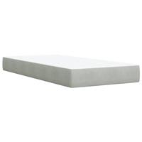 Boxspring met matras fluweel lichtgrijs 90x190 cm - thumbnail