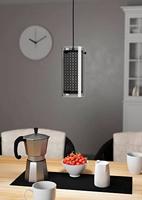 Eglo HanglampPinto Textil 1 zwart met glas - 900341 - thumbnail