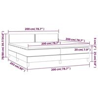 Boxspring met matras en LED fluweel roze 200x200 cm - thumbnail
