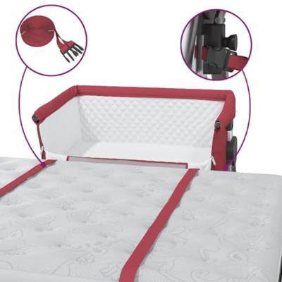 Babybox met matras linnen rood - thumbnail