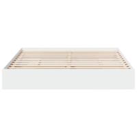Bedframe met lades bewerkt hout wit 200x200 cm - thumbnail