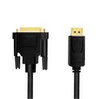 LogiLink CV0131 kabeladapter/verloopstukje DisplayPort DVI Zwart - thumbnail