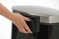 EKO shell bin pedaalemmer 30l zwart - thumbnail