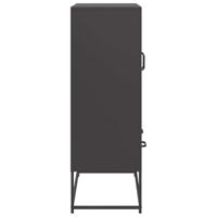 Hoge kast 68x39x111,5 cm staal zwart - thumbnail