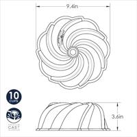 Nordic Ware Tulband / Bakvorm - Swirl Bundt Goud - Gietaluminium - ø 24 cm / 2.4 liter - thumbnail