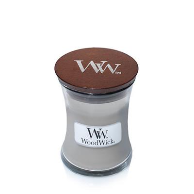 WoodWick Geurkaars Mini Fireside - 8 cm / ø 7 cm - Geurkaars in Glas - Houten Lont WoodWick Geurkaars Mini Fireside - 8 cm / ø 7 cm - Geurkaars in Glas - Houten Lont