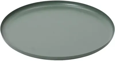 Decoris schaal metaal rond 42x2.5cm groen