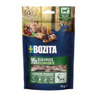 BOZITA Meaty Bites Hondensnack met 95% eland & eend 70 g - met één hand portioneerbare, smaakvolle lekkernijen zonder granen, zonder kip en zonder glycerine - lekkernijen waar je hond van zal houden - thumbnail