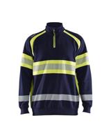 Blåkläder High-Vis Sweater 35531158 | Marine/High-Vis Geel | Maat L - 7330509830635 - thumbnail