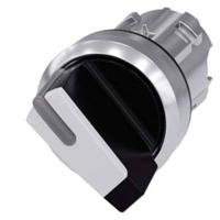 Siemens 3SU10522BF600AA0 3SU1052-2BF60-0AA0 Knevelschakelaar Metalen frontring, Hoogglans Zwart, Wit 1 x 90 ° 1 stuk(s) - thumbnail