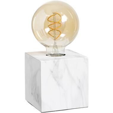 Tafellamp Elena - wit/grijs - 10x10x10 cm