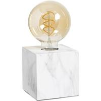 Tafellamp Elena - wit/grijs - 10x10x10 cm - thumbnail