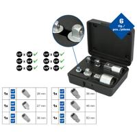Brilliant Tools BT024006 BT024006 Dopsleuteladapterset Aandrijving 1/4 (6.3 mm), 3/8 (10 mm), 1/2 (12.5 mm), 3/4 (20 mm) 1 stuk(s) - thumbnail
