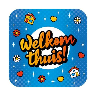 Huldeschild welkom thuis cartoon