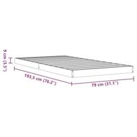 Bedframe massief grenenhout wasbruin 75x190 cm - thumbnail