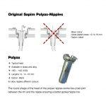 Sapim spaaknippel 14 polyax 14mm oranje aluminium (100st)