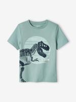 Jongensshirt met grote dinosaurusprint mintgroen - thumbnail