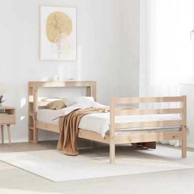 Bedframe zonder matras massief grenenhout 75x190 cm