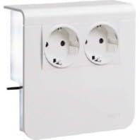 Hager Tehalit Stopcontact voor Accessoires voor elektroplintsysteem Wit 1 stuk(s) - thumbnail