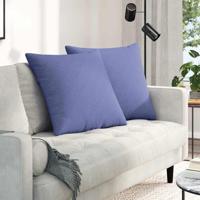 VidaXL Sofa kussens 2 pcs jeans blauw 80 x 80 cm stof - thumbnail