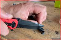 KS Tools Klappmesser mit Arretierung und Gurtschneider 907.2220 Klapmes - thumbnail
