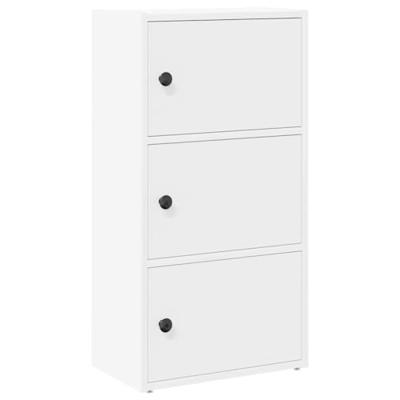 Boekenkast 40x24x77 cm bewerkt hout wit