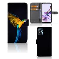 Motorola Moto G13 | G23 | Telefoonhoesje | Met pasjeshouder | Papegaai - thumbnail