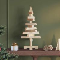 Kerstbomen met standaard Naturel 60 cm Massief grenenhout - thumbnail