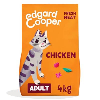 Edgard & Cooper Droog Kattenvoer Graanvrij (Kip 4kg), Gesteriliseerde of Actieve Kat, Vers vlees: écht voedzaam en zonder granen