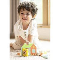 Classic World houten slot openen vormenspel, 11dlg. - thumbnail