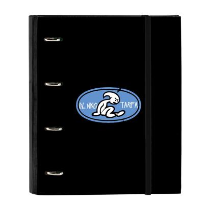 Ringmap El Niño Roller Blauw Zwart 27 x 32 x 3.5 cm