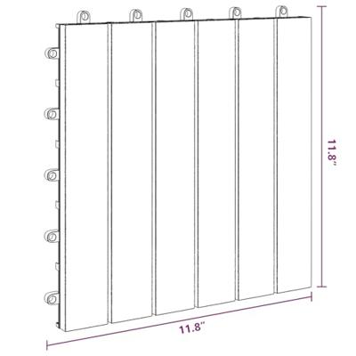 Terrastegels acaciahout 30 x 30 cm verticaal patroon (10 stuks)