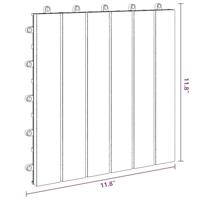 Terrastegels acaciahout 30 x 30 cm verticaal patroon (10 stuks) - thumbnail