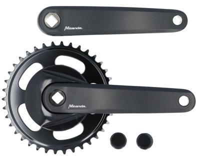 Miranda crankstel 38t 170mm crankarm met disc 9.5cm zwart