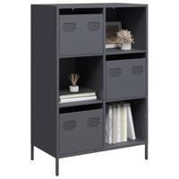 Hoge kast 68x39x103,5 cm staal antracietkleurig - thumbnail