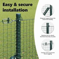 VidaXL Afrasteringspaal groen 10 x 1,2 m (25 x 25 mm gaas) - thumbnail
