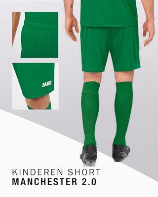 JAKO 4400K Short Manchester 2.0 Kids - Sportgroen - 128